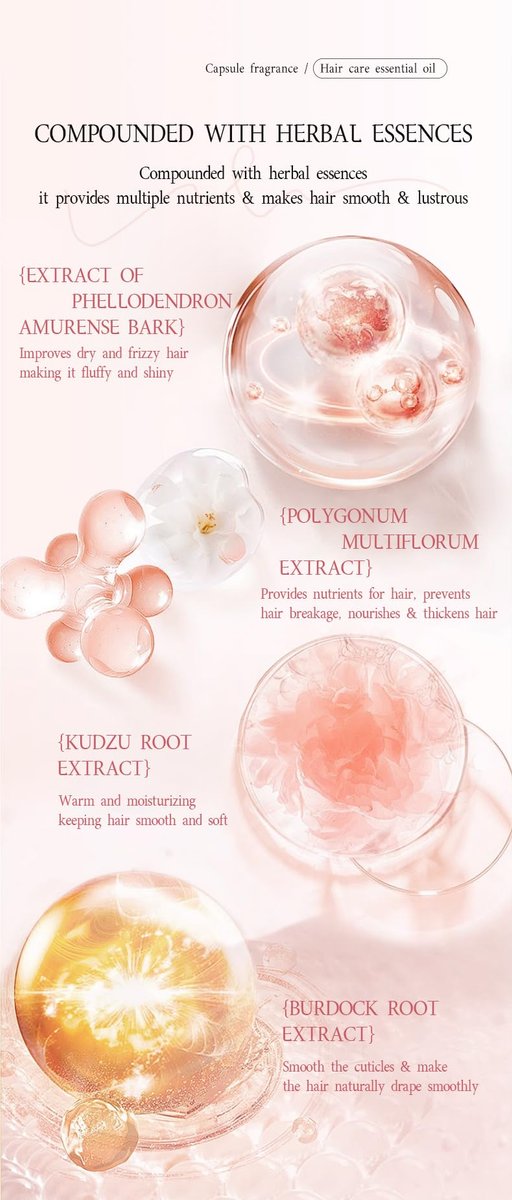 Mini Hair Fragrance Set for Women – 30pcs Long Lasting Hair Perfume Oil with Avocado & Camellia, Smooth Anti-Frizz Hair Mist (5 Scents) - görsel 7