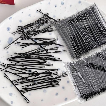 DTDNZKN 100 PCS 2.2 Inch (55 mm) Black Bobby Pins – Premium Metal Hair Pins for Women, Kids & Girls, All Hair Types
