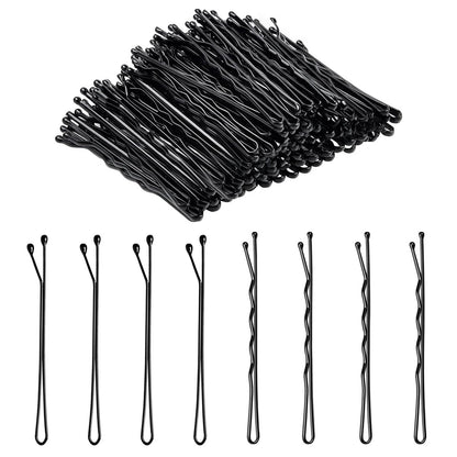 DTDNZKN 100 PCS 2.2 Inch (55 mm) Black Bobby Pins – Premium Metal Hair Pins for Women, Kids & Girls, All Hair Types