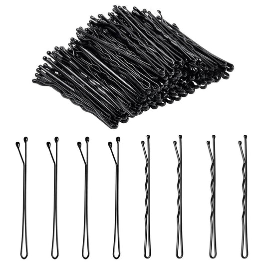 DTDNZKN 100 PCS 2.2 Inch (55 mm) Black Bobby Pins – Premium Metal Hair Pins for Women, Kids & Girls, All Hair Types