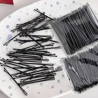 DTDNZKN 100 PCS 2.2 Inch (55 mm) Black Bobby Pins – Premium Metal Hair Pins for Women, Kids & Girls, All Hair Types