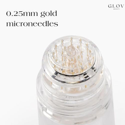Glov Beauty Micro Infusion Hair Renewal Kit – 0.25mm Gold Derma Stamp with Hyaluronic Acid, Peptide & Botanical Serum Ampoules | Hydrating Scalp Treatment for Fuller, Thicker-Looking, Healthier Hair Avelisse