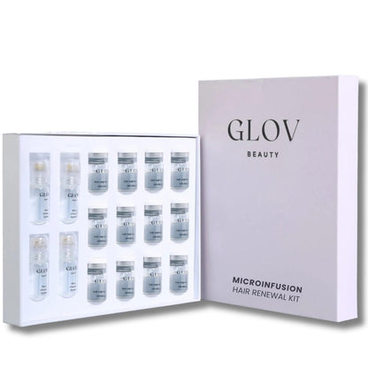 Glov Beauty Micro Infusion Hair Renewal Kit – 0.25mm Gold Derma Stamp with Hyaluronic Acid, Peptide & Botanical Serum Ampoules | Hydrating Scalp Treatment for Fuller, Thicker-Looking, Healthier Hair Avelisse