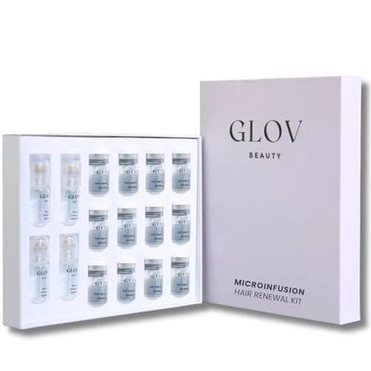 Glov Beauty Micro Infusion Hair Renewal Kit – 0.25mm Gold Derma Stamp with Hyaluronic Acid, Peptide & Botanical Serum Ampoules | Hydrating Scalp Treatment for Fuller, Thicker-Looking, Healthier Hair Avelisse