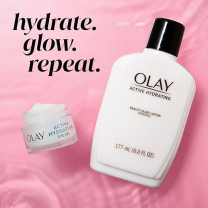Olay Active Hydrating Eye Gel – Fragrance-Free Anti-Aging Eye Cream with Hyaluronic Acid & Niacinamide (0.5 oz) Avelisse