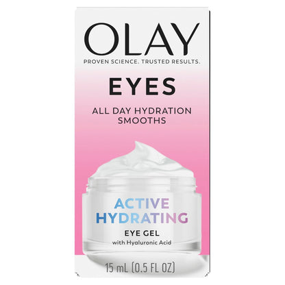 Olay Active Hydrating Eye Gel – Fragrance-Free Anti-Aging Eye Cream with Hyaluronic Acid & Niacinamide (0.5 oz) Avelisse