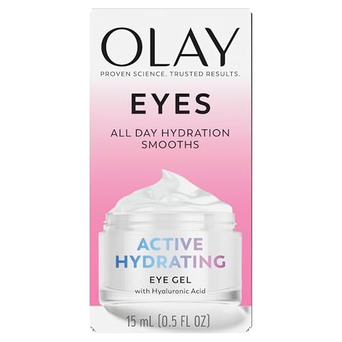 Olay Active Hydrating Eye Gel – Fragrance-Free Anti-Aging Eye Cream with Hyaluronic Acid & Niacinamide (0.5 oz) Avelisse