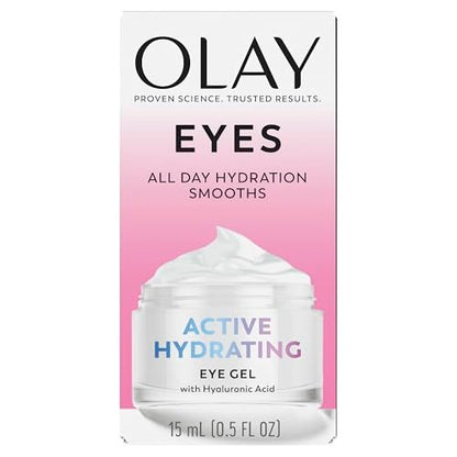Olay Active Hydrating Eye Gel – Fragrance-Free Anti-Aging Eye Cream with Hyaluronic Acid & Niacinamide (0.5 oz) Avelisse