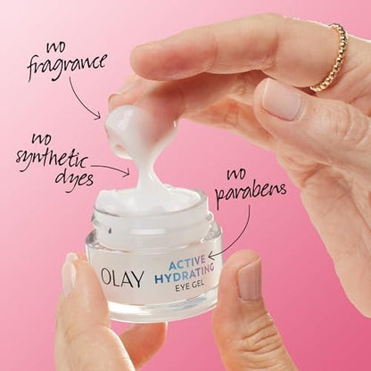 Olay Active Hydrating Eye Gel – Fragrance-Free Anti-Aging Eye Cream with Hyaluronic Acid & Niacinamide (0.5 oz) Avelisse