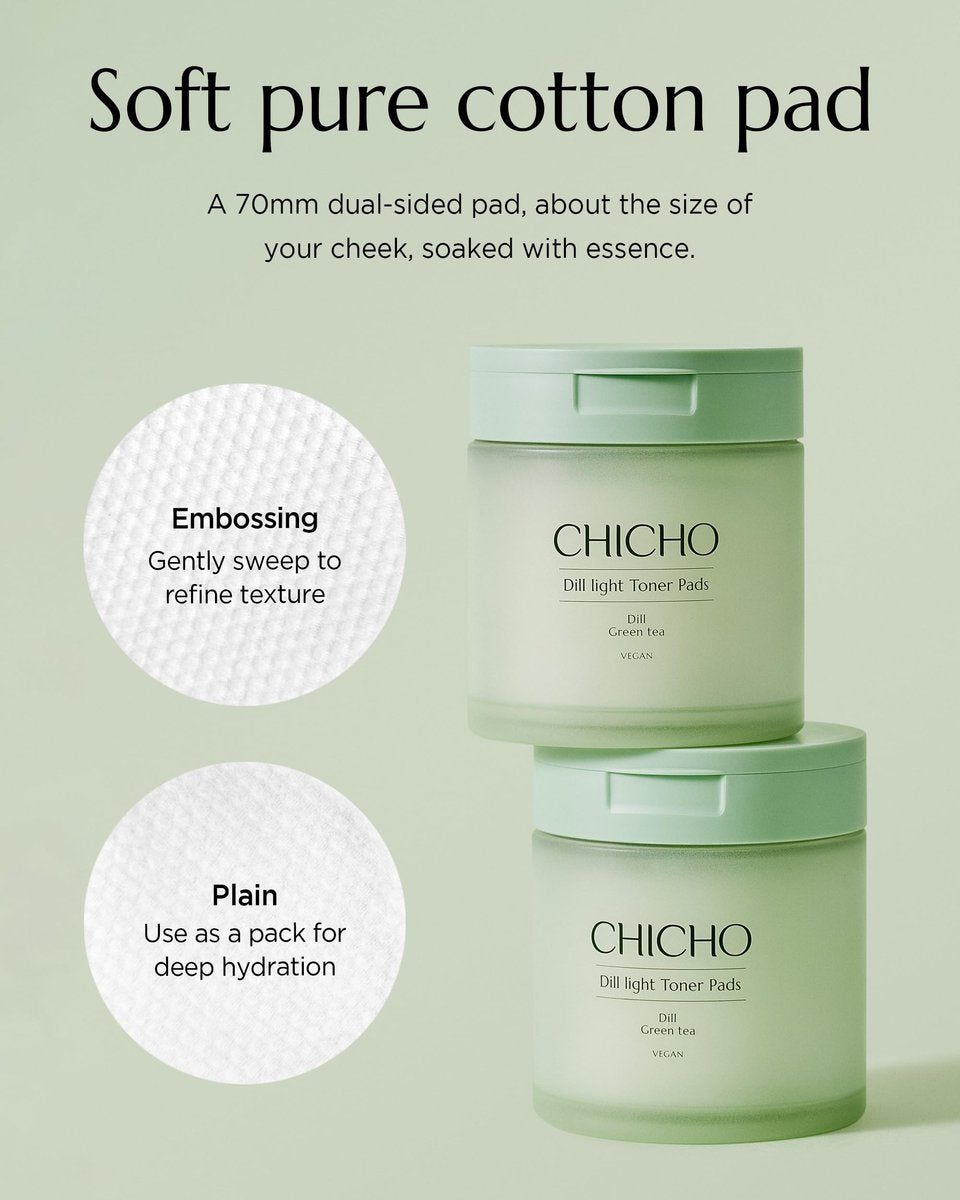 CHICHO Dill Light Toner Pads (80 Pads) – – Product Type: Toner Pads – Image 7
