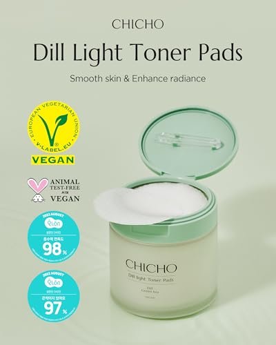 CHICHO Dill Light Toner Pads (80 Pads) – – 100% Cotton Material: Soft and gentle on skin, perfect for daily use – Image 4