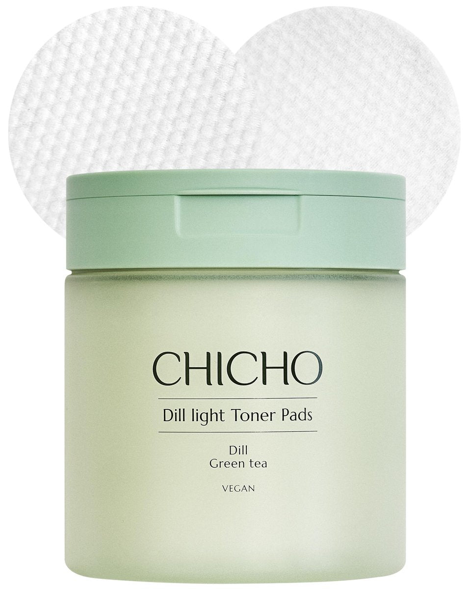 CHICHO Dill Light Toner Pads (80 Pads) – – High Concentration Dill Extract: 82.9% dill extract provides – Image 1