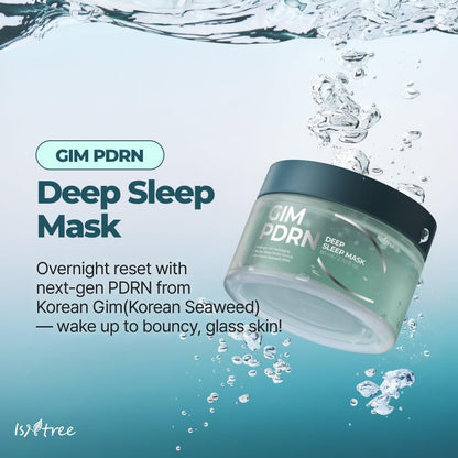 IsNtree Gim PDRN Deep Sleep Mask 80ml - Korean Seaweed Sleeping Mask for Hydration & Skin Bounce