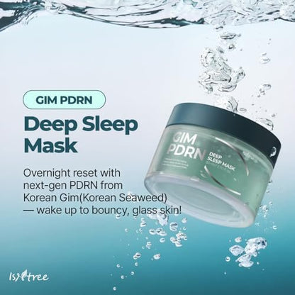 IsNtree Gim PDRN Deep Sleep Mask 80ml - Korean Seaweed Sleeping Mask for Hydration & Skin Bounce
