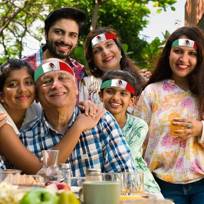 Mexican Flag Headband for Men Women, Patriotic Tricolor Head Wrap Bandana with National Emblem – Cinco de Mayo, Sports Events, Parades