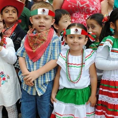 Mexican Flag Headband for Men Women, Patriotic Tricolor Head Wrap Bandana with National Emblem – Cinco de Mayo, Sports Events, Parades - görsel 10