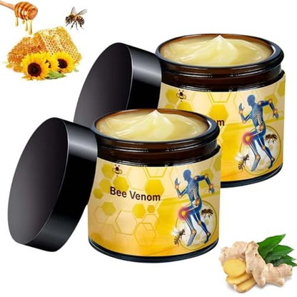 Professional Bee Venom Cream 2-Pack – Targeted Relief for Back, Neck, Hands, Knees & Feet (125ml Each) Avelisse