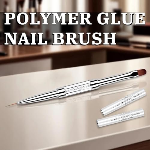 1Pcs Dual Ended Hard Gel Nail Brush for Builder Gel & Polygel - Rhinestone Handle Salon-Grade Nail Art Design Tool - görsel 8