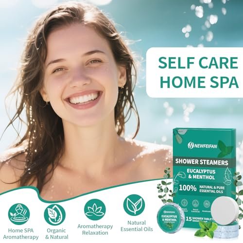 Shower Steamers Aromatherapy 15 Pack Basket Set - Organic Eucalyptus & Menthol Essential Oil Spa Relaxing Gifts for Women & Men, Mom, Wife, Teacher Avelisse
