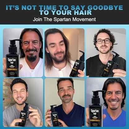 SPARTAN HAIR Strengthening & Smoothing Shampoo for Men – Adds Volume, Nourishes Thinning & Gray Hair (5.07 Fl Oz) Avelisse