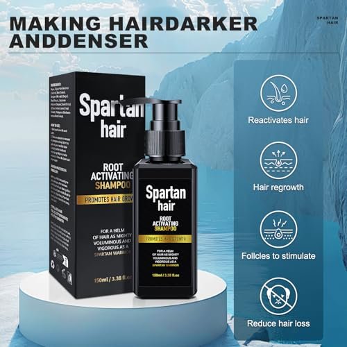SPARTAN HAIR Strengthening & Smoothing Shampoo for Men – Adds Volume, Nourishes Thinning & Gray Hair (5.07 Fl Oz) Avelisse