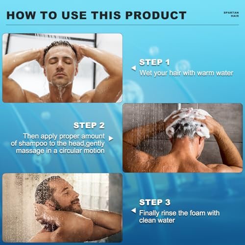 SPARTAN HAIR Strengthening & Smoothing Shampoo for Men – Adds Volume, Nourishes Thinning & Gray Hair (5.07 Fl Oz) Avelisse