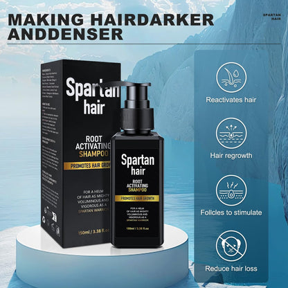 SPARTAN HAIR Strengthening & Smoothing Shampoo for Men – Adds Volume, Nourishes Thinning & Gray Hair (5.07 Fl Oz) Avelisse