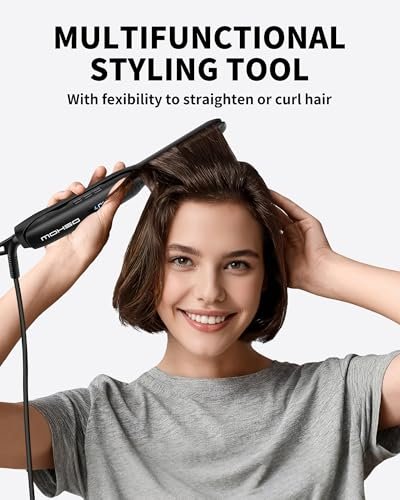 DSHOW Small Flat Iron for Short Hair – 3/10" Pencil Flat Iron, Mini Hair Straightener for Pixie Cuts & Bangs, LED Display, Adjustable Temperature, Auto Shut Off Avelisse