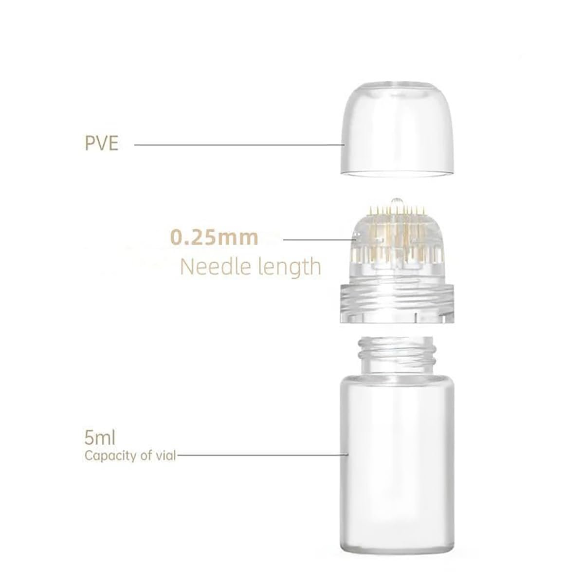 Hydra Needle Derma Stamp 0.25mm Titanium Microneedling Roller Stamp – Serum Applicator by Shake Beauty - görsel 7