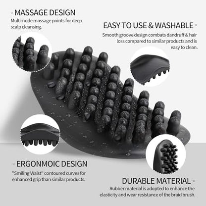 Wave Pomade Twist Sponge Brush & Twist Styler Comb for Black Men – Washable Afro Curl Sponge Racket for Barbers & Daily Use, Ideal for Curly, Coiled, 4C Hair – Includes Hair Pick Comb & Rose Water Spray Set Avelisse