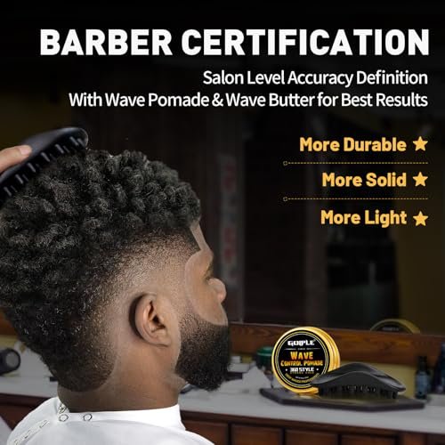 Wave Pomade Twist Sponge Brush & Twist Styler Comb for Black Men – Washable Afro Curl Sponge Racket for Barbers & Daily Use, Ideal for Curly, Coiled, 4C Hair – Includes Hair Pick Comb & Rose Water Spray Set Avelisse