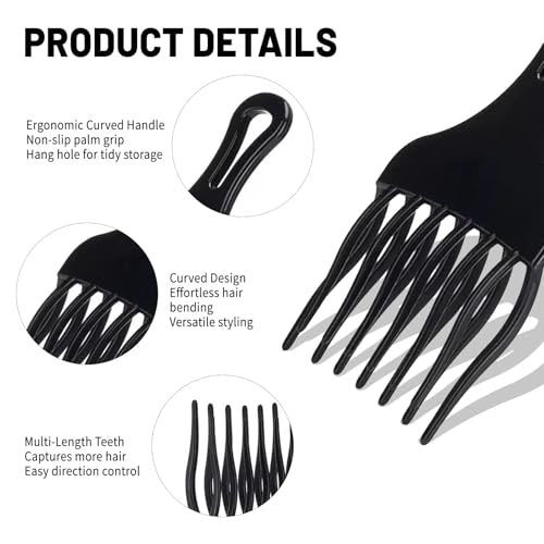 Wave Pomade Twist Sponge Brush & Twist Styler Comb for Black Men – Washable Afro Curl Sponge Racket for Barbers & Daily Use, Ideal for Curly, Coiled, 4C Hair – Includes Hair Pick Comb & Rose Water Spray Set Avelisse