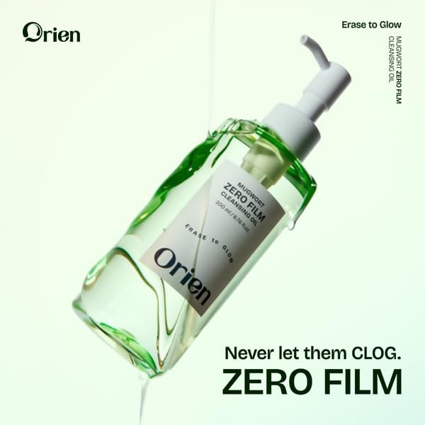 Orien Mugwort Zero Film Cleansing Oil - 6.76 fl oz (200ml) Daily Makeup Remover for Blackhead Removal, No Pore Clogging, Korean Double Cleansing - görsel 3