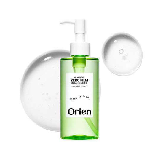 Orien Mugwort Zero Film Cleansing Oil - 6.76 fl oz (200ml) Daily Makeup Remover for Blackhead Removal, No Pore Clogging, Korean Double Cleansing