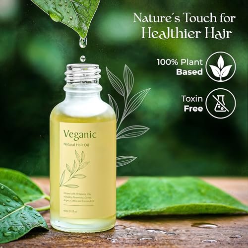 Veganic Natural Hair Growth Oil for Women - Infused with 10 Premium Botanic Oils & Organic Rosemary Oil for Hair Growth, Salon-Grade Volumizing & Nourishment, Non-GMO Verified, 30-Day Supply Avelisse