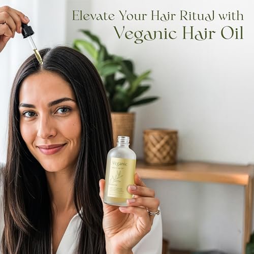 Veganic Natural Hair Growth Oil for Women - Infused with 10 Premium Botanic Oils & Organic Rosemary Oil for Hair Growth, Salon-Grade Volumizing & Nourishment, Non-GMO Verified, 30-Day Supply Avelisse