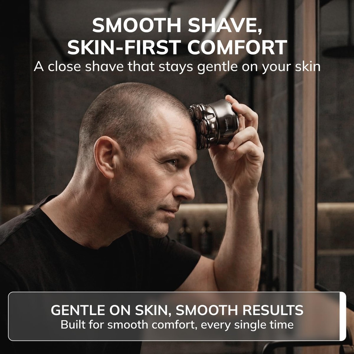 Swissker by Swissklip SK8 PRO X Magnetic Hair & Beard Shaver for Men - Rotary Head Shaver for Bald Men, USB C Charging Avelisse