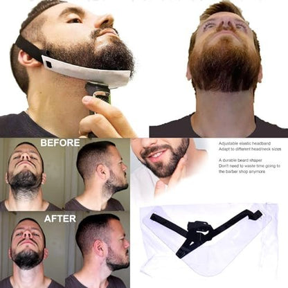 Beard Trimming Guide Tool - 3-Piece Neckline – Material: Flexible, durable plastic – Image 6