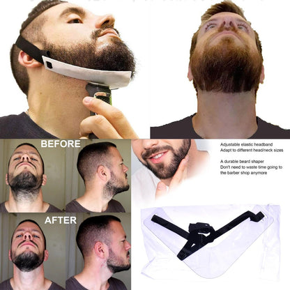 Beard Trimming Guide Tool - 3-Piece Neckline – Compact and Portable: Each template measures approximately 23 x 10 – Image 5