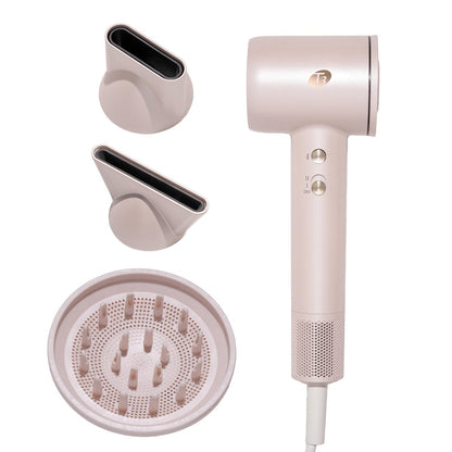 T3 LuxeDry High-Performance Hair Dryer Set with Drying Concentrator, Styling Concentrator & Diffuser Attachments – Fast, Powerful Drying & Styling for All Hair Types (Satin Blush) Avelisse