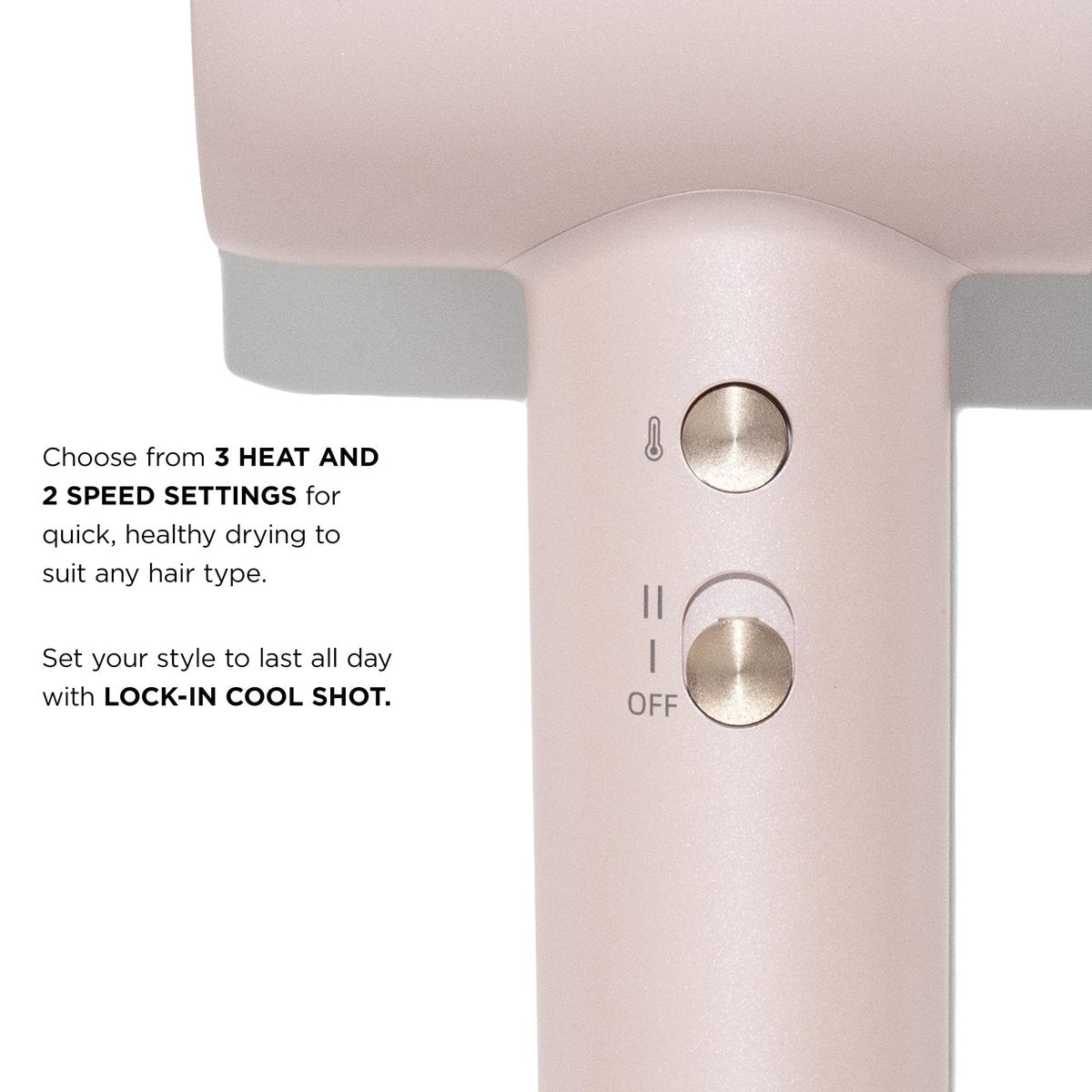 T3 LuxeDry High-Performance Hair Dryer Set with Drying Concentrator, Styling Concentrator & Diffuser Attachments – Fast, Powerful Drying & Styling for All Hair Types (Satin Blush) Avelisse