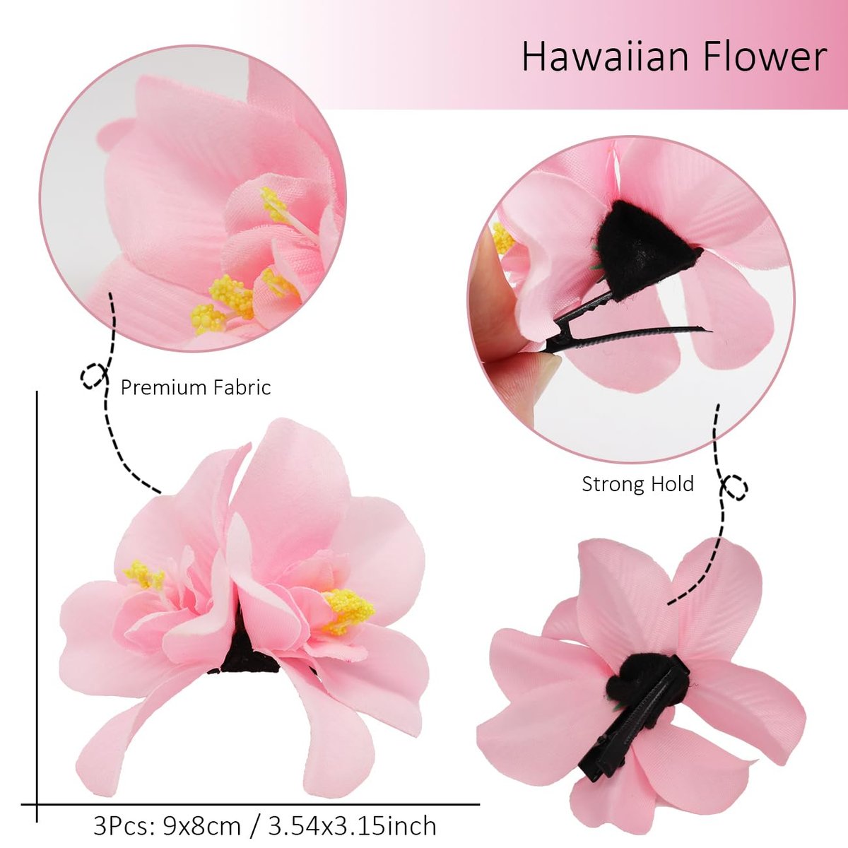 12 Pack Flower Clip for Women - Hawaiian Plumeria Hibiscus Orchid Hair Clips, Beach Hairpins, Boho Hair Accessories, Gifts for Women & Teen Girls Avelisse