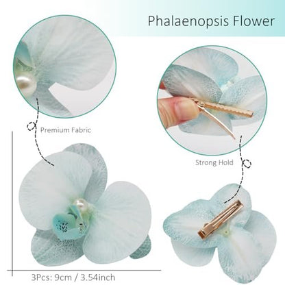 12 Pack Flower Clip for Women - Hawaiian Plumeria Hibiscus Orchid Hair Clips, Beach Hairpins, Boho Hair Accessories, Gifts for Women & Teen Girls Avelisse