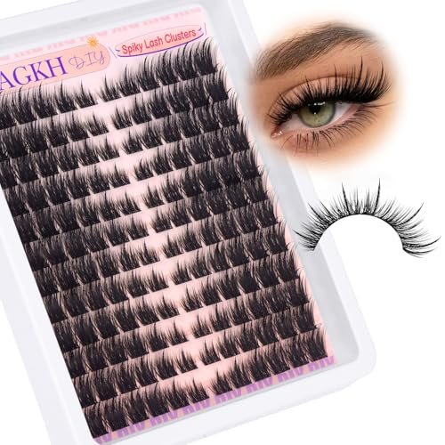 Spikes Lash Clusters Natural Eyelash Clusters Wispy Manga Lash Extension Unique Spiky Cluster Eyelash Extensions Anime Individuals Fairy Cluster Lashes 8-18mm 144Pcs DIY at Home - görsel 12