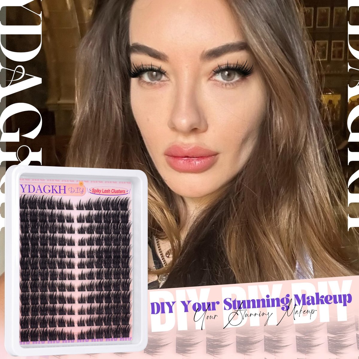 Spikes Lash Clusters Natural Eyelash Clusters Wispy Manga Lash Extension Unique Spiky Cluster Eyelash Extensions Anime Individuals Fairy Cluster Lashes 8-18mm 144Pcs DIY at Home - görsel 13