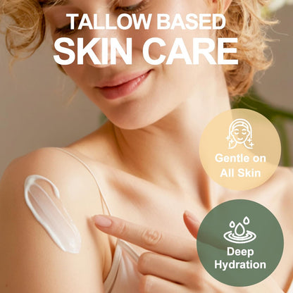 Grass-Fed Beef Tallow Body Lotion for Dry, Mature & Crepey Skin – Vanilla, 10.14 oz Avelisse