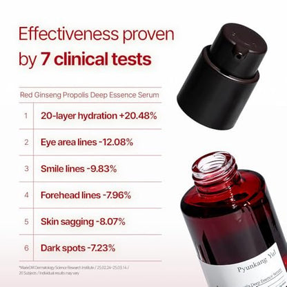 Pyunkang Yul Red Ginseng Propolis Deep Essence Serum – Revitalized & Elastic Skin with Peptides and Ceramide, Korean Skincare (1.01 Fl. oz) Avelisse