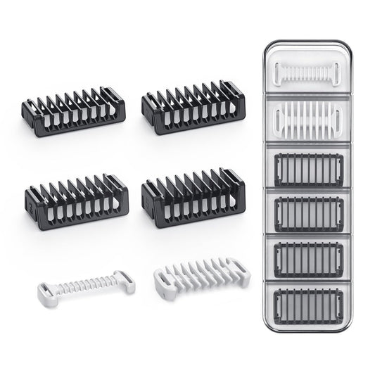 Jorvex Guide Guards Set - 1/2/3/5mm Comb Attachments for Obalde Clippers, Skin & Body Combs, Hard Case Included