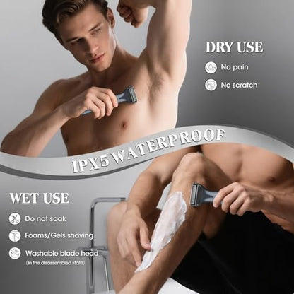 Dumite Ball Trimmer for Men - Waterproof Body & Pubic Hair Trimmer, LED Display, Groin Hair Shaver for Men & Women Avelisse