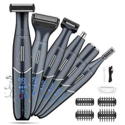 Dumite Ball Trimmer for Men - Waterproof Body & Pubic Hair Trimmer, LED Display, Groin Hair Shaver for Men & Women Avelisse